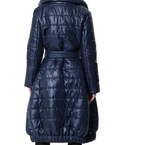 Navy blue puffer coat balloon hem XXL - Picture 3 of 13